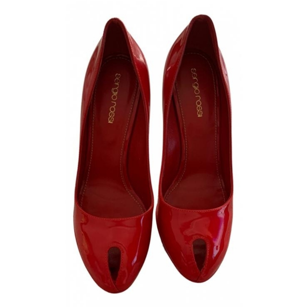 Sergio Rossi Red Patent Leather Women's High Heels